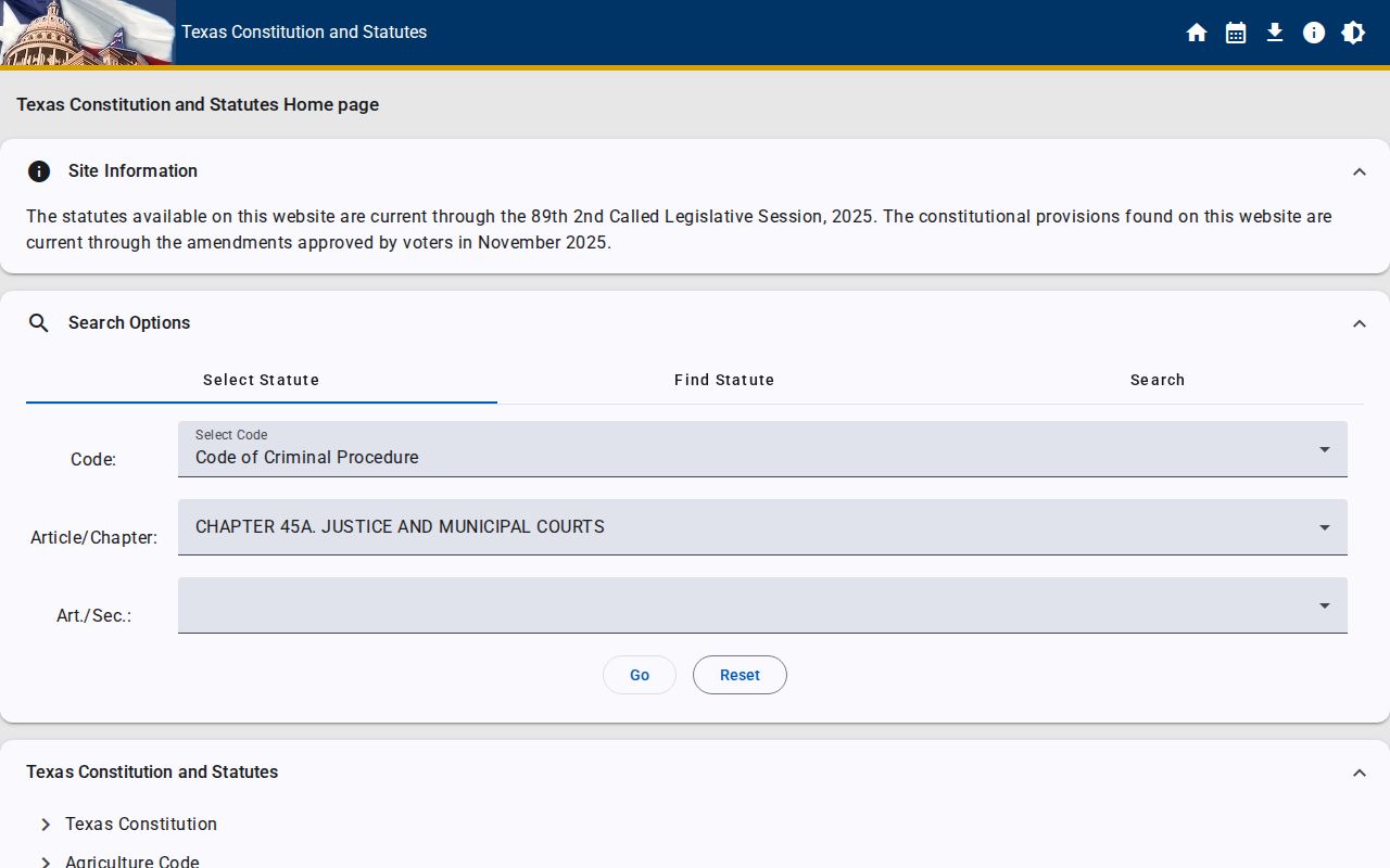 Irion County bench warrants under Texas Code of Criminal Procedure Chapter 45A